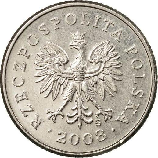 Avers 20 Groszy 2008 MW - Münze Wert - Polen, III Republik Polen nach Stückelung