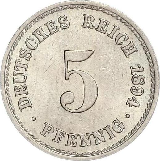 Obverse 5 Pfennig 1894 A "Type 1890-1915" - Coin Value - Germany, German Empire