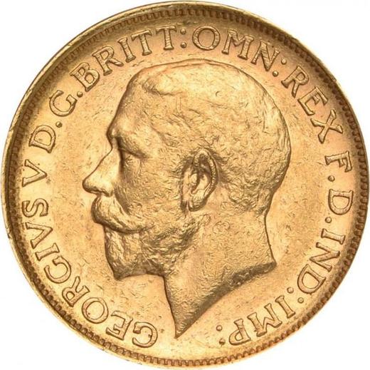 Obverse Sovereign 1916 S - Gold Coin Value - Australia, George V