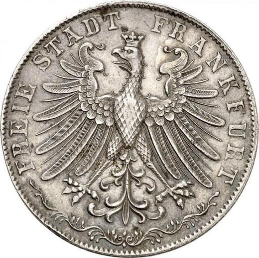 Anverso 2 florines 1854 - valor de la moneda de plata - Fráncfort del Meno, Ciudad Libre