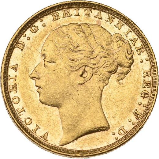 Avers Sovereign 1884 WW "St. Georg" - Goldmünze Wert - Großbritannien, Victoria