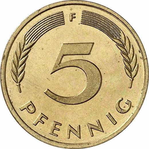 Obverse 5 Pfennig 1985 F - Coin Value - Germany, FRG