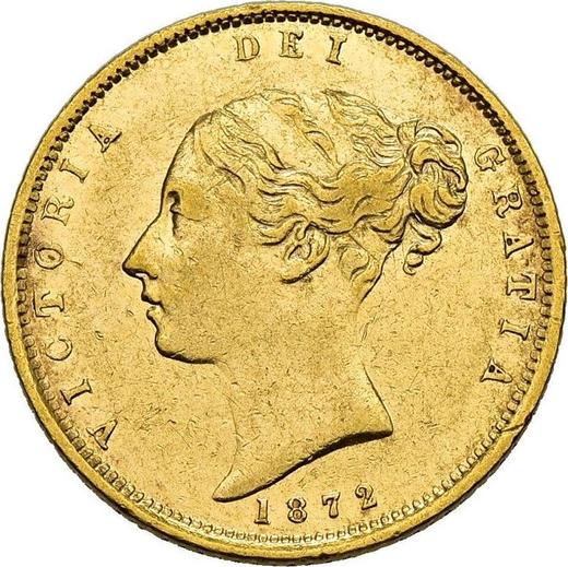 Obverse Half Sovereign 1872 - Gold Coin Value - United Kingdom, Victoria