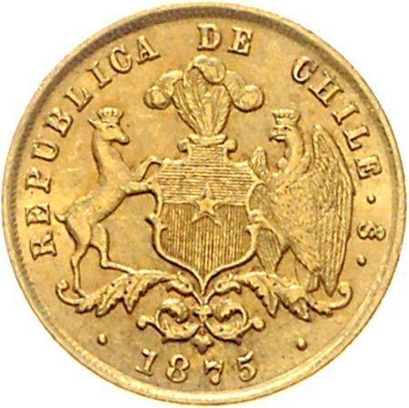 Obverse 2 Pesos 1875 So - Gold Coin Value - Chile, Republic
