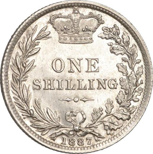 Rewers monety - 1 szeląg 1887 - cena srebrnej monety - Wielka Brytania, Wiktoria