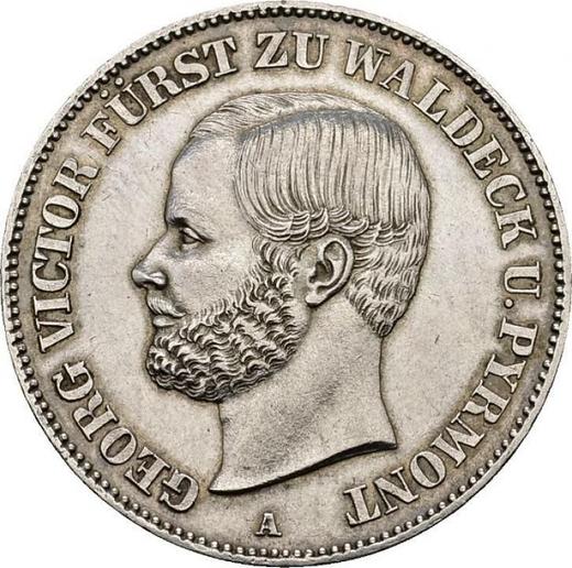 Obverse Thaler 1867 A - Silver Coin Value - Waldeck-Pyrmont, George Victor