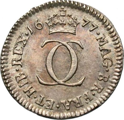 Reverso 2 peniques 1677 - valor de la moneda de plata - Gran Bretaña, Carlos II