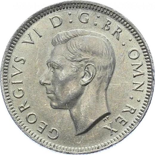 Awers monety - 1 szeląg 1943 HP "Typ 1937-1946" - cena srebrnej monety - Wielka Brytania, Jerzy VI