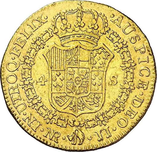 Reverse 4 Escudos 1775 NR JJ - Gold Coin Value - Colombia, Charles III