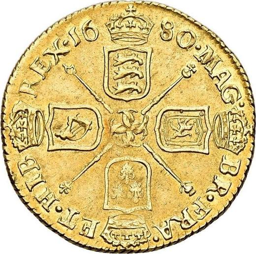 Reverse Half Guinea 1680 "Second laureate bust" - Gold Coin Value - United Kingdom, Charles II