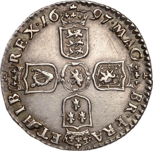 Реверс монеты - 6 пенсов 1697 года C "Первый тип" Малые короны - цена серебряной монеты - Великобритания, Вильгельм III