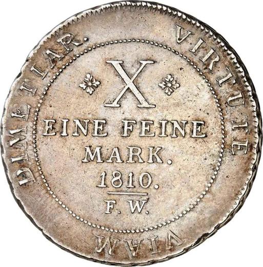 Reverse Thaler 1810 F.W. - Silver Coin Value - Waldeck-Pyrmont, Karl August Friedrich