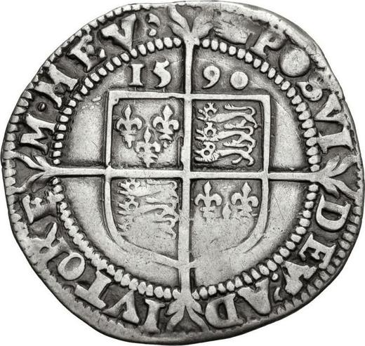 Reverse Sixpence 1590 "Sixth issue" - Silver Coin Value - United Kingdom, Elizabeth I