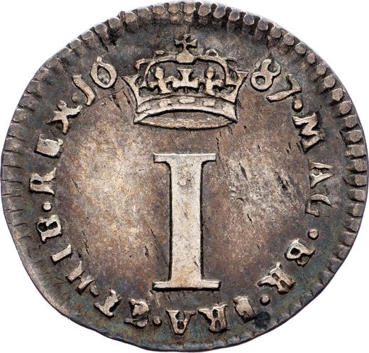Reverse Penny 1687 - Silver Coin Value - United Kingdom, James II