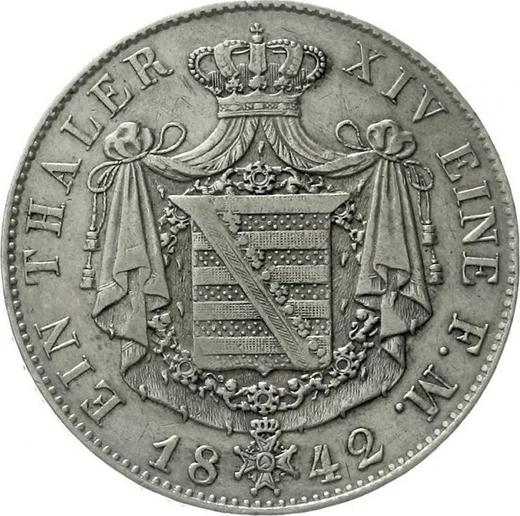 Reverse Thaler 1842 G - Silver Coin Value - Saxe-Coburg and Gotha, Ernest I