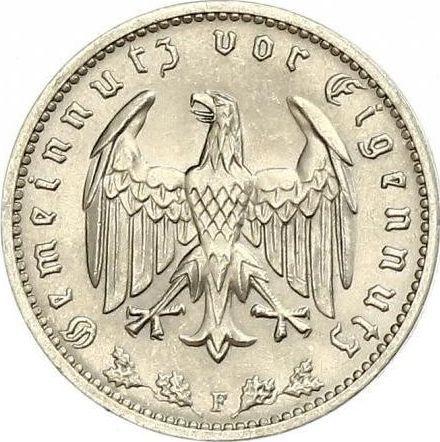 Reverso 1 Reichsmark 1938 F "Tipo 1933-1939" - valor de la moneda  - Alemania, Alemania nazi