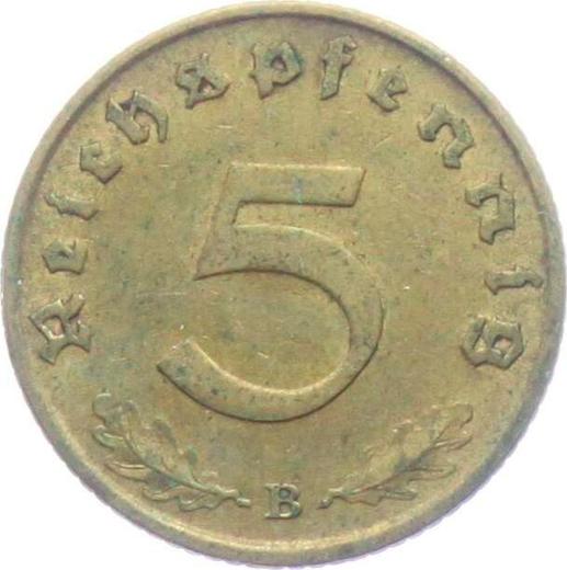 Obverse 5 Reichspfennig 1938 B "Type 1936-1939" -  Coin Value - Germany, Third Reich