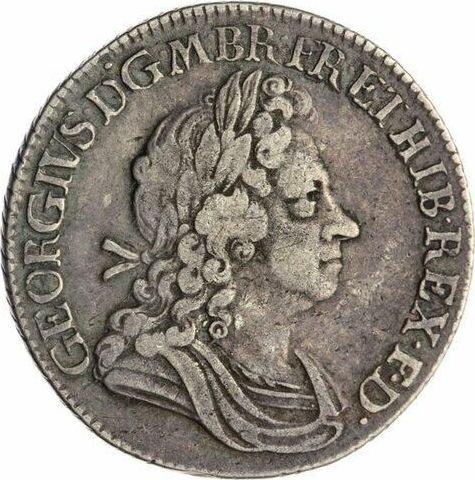 Obverse Shilling 1719 "First draped bust" - Silver Coin Value - United Kingdom, George I