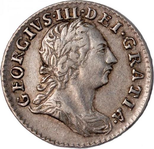 Anverso 2 peniques 1765 - valor de la moneda de plata - Gran Bretaña, Jorge III