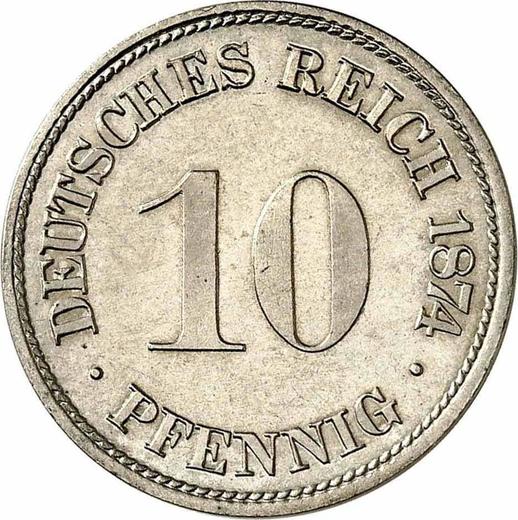 Obverse 10 Pfennig 1874 D "Type 1873-1889" - Coin Value - Germany, German Empire