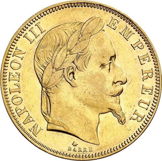 Awers monety - 50 franków 1862 A "Typ 1862-1868" - cena złotej monety - Francja, Napoleon III