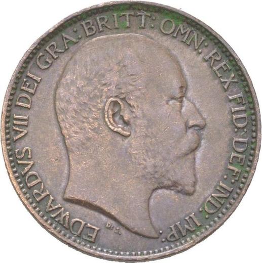 Аверс монеты - Фартинг 1905 года - цена  монеты - Великобритания, Эдуард VII
