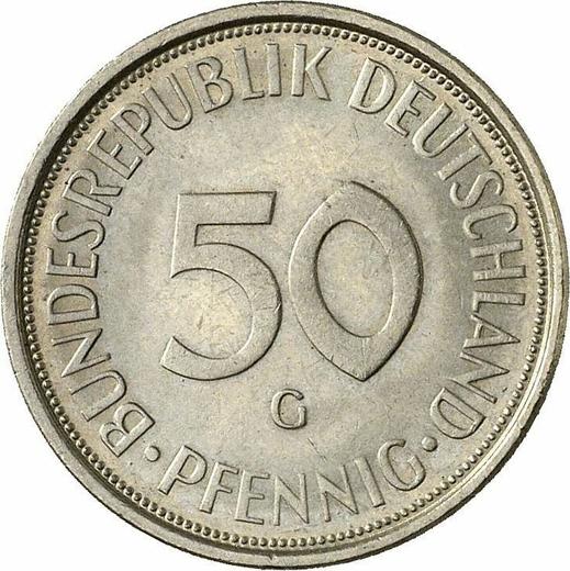 Obverse 50 Pfennig 1974 G - Coin Value - Germany, FRG