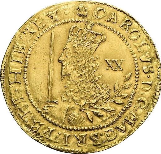 Obverse Unite 1644 OX "Shortened portrait" - Gold Coin Value - United Kingdom, Charles I