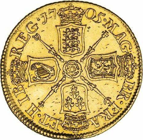 Реверс монеты - 1 гинея 1705 года "Первый тип портрета" - цена золотой монеты - Великобритания, Анна