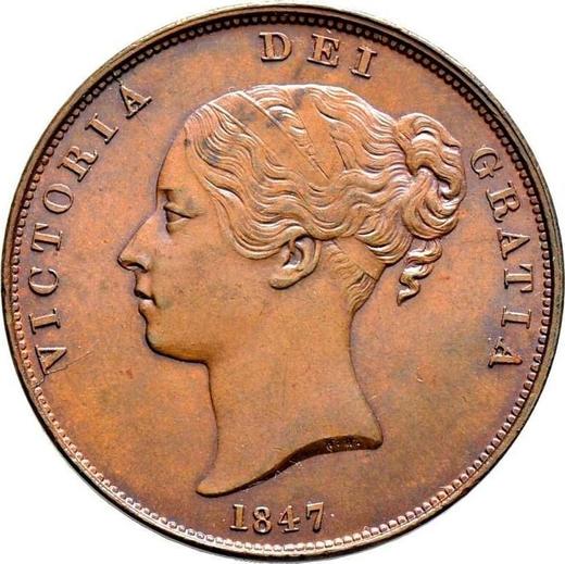 Obverse Penny 1847 WW "Type 1839-1860" -  Coin Value - United Kingdom, Victoria