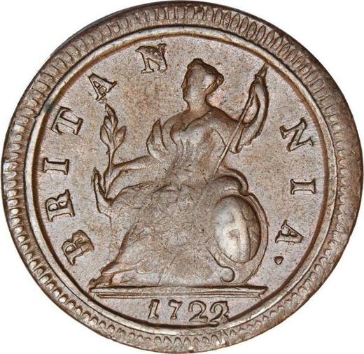 Reverse Halfpenny 1722 "Second laureate bust" -  Coin Value - United Kingdom, George I