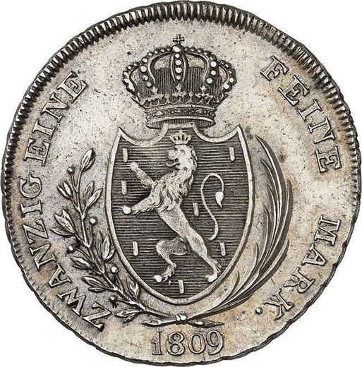Revers 1/2 Taler 1809 L - Silbermünze Wert - Nassau, Friedrich Wilhelm
