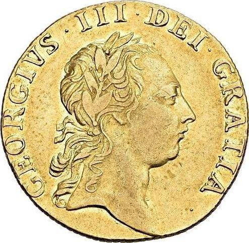 Obverse Guinea 1761 "First laureated bust" - Gold Coin Value - United Kingdom, George III