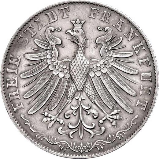 Awers monety - 2 guldeny 1846 - cena srebrnej monety - Frankfurt nad Menem, Wolne Miasto