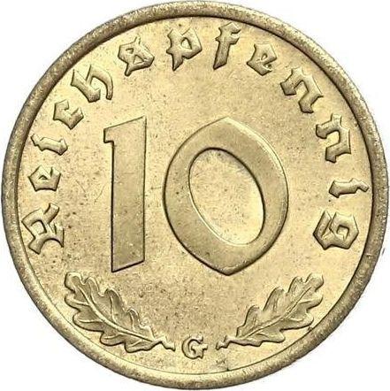 Obverse 10 Reichspfennig 1939 G "Type 1936-1939" -  Coin Value - Germany, Third Reich