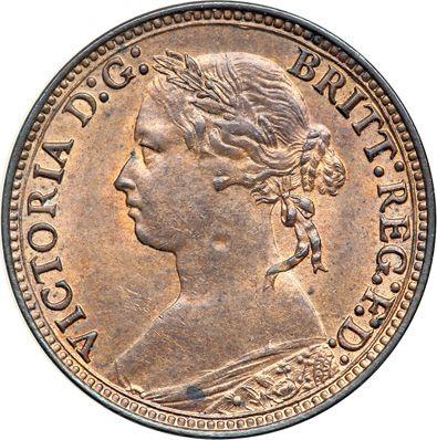 Obverse Farthing 1878 -  Coin Value - United Kingdom, Victoria