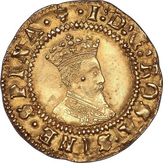 Аверс монеты - 1/2 кроны (Полукрона) без года (1604-1619) "Первый бюст" - цена золотой монеты - Великобритания, Яков I