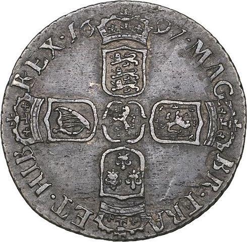 Reverse Sixpence 1697 B "Third laureate bust" - Silver Coin Value - United Kingdom, William III