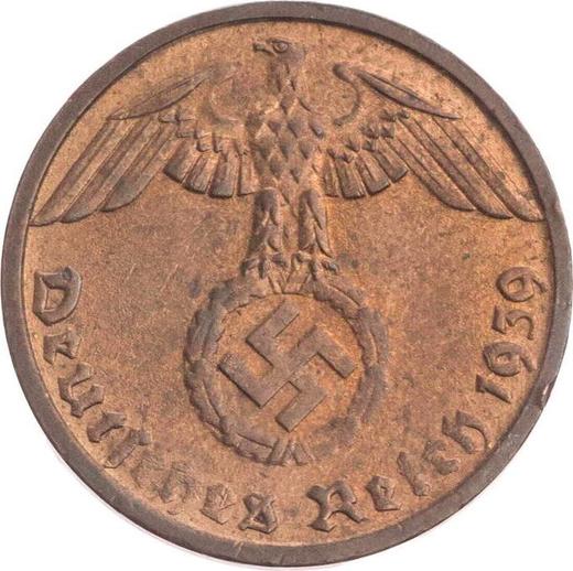 Reverse 1 Reichspfennig 1939 D "Type 1936-1940" -  Coin Value - Germany, Third Reich