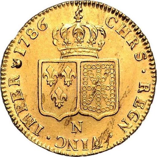 Rewers monety - Podwójny Louis d'Or 1786 N - cena złotej monety - Francja, Ludwik XVI