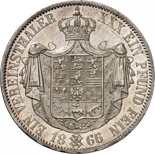 Revers Taler 1866 B - Silbermünze Wert - Braunschweig-Wolfenbüttel, Wilhelm