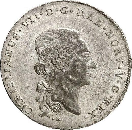 Аверс монеты - Талер 1801 года MF - цена серебряной монеты - Шлезвиг-Гольштейн, Кристиан VII