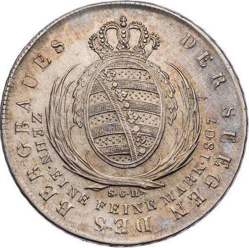 Reverse Thaler 1807 S.G.H. "Mining" - Silver Coin Value - Saxony-Albertine, Frederick Augustus I