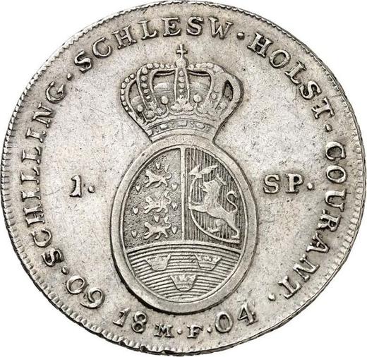 Revers Taler 1804 MF - Silbermünze Wert - Schleswig-Holstein, Christian VII