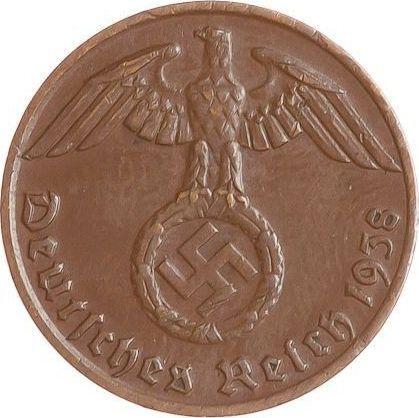 Reverse 1 Reichspfennig 1938 B "Type 1936-1940" -  Coin Value - Germany, Third Reich