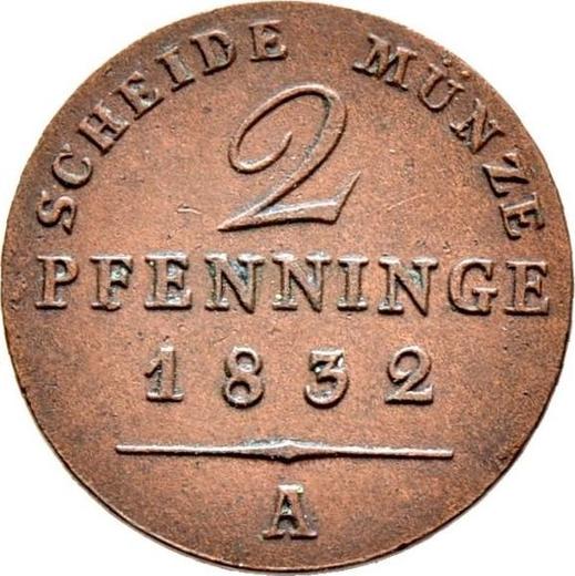 Revers 2 Pfennig 1832 A - Münze Wert - Preußen, Friedrich Wilhelm III