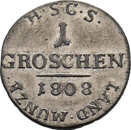 Reverse 1 Groschen 1808 - Silver Coin Value - Saxe-Coburg-Saalfeld, Ernest I