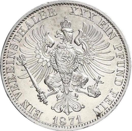 Reverse Thaler 1871 C - Silver Coin Value - Prussia, William I
