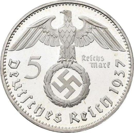 Revers 5 Reichsmark 1937 F "Typ 1936-1939" - Silbermünze Wert - Deutschland, Drittes Reich