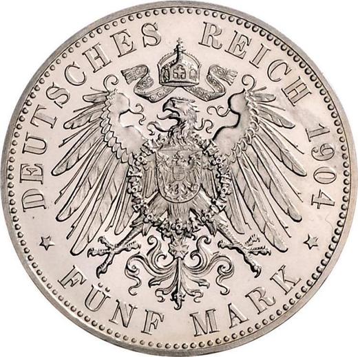 Reverse 5 Mark 1904 A "Prussia" - Silver Coin Value - Germany, German Empire